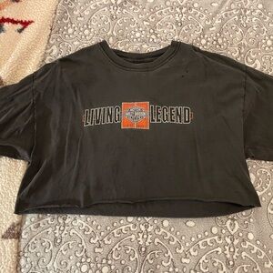 vintage harley davidson crop t shirt